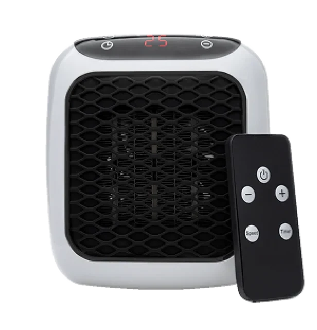 WellHeater compact plug-in heater with remote